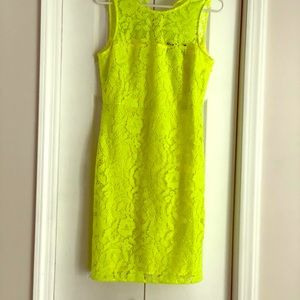 J. crew collection neon yellow dress